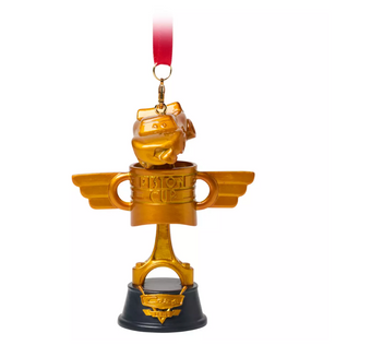 Disney Sketchbook Lightning McQueen Piston Cup Trophy Christmas Ornament New