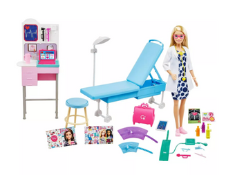 Barbie Careers Medical Doctor Doll Playset Toy New with Box