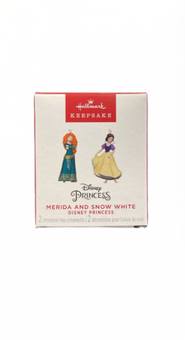 Hallmark 2024 Keepsake Mini Disney Princess Merida and Snow White Ornaments New