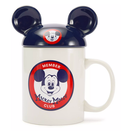 Disney Parks 70th Honorary Member Mickey Club Ceramic Coffee Mug with Lid New