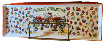 Disney Parks Epcot Germany Mickey and Friends Holiday Ceramic Tray New With Tag