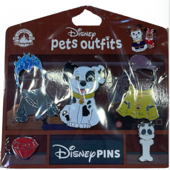 Disney Parks Pets Outfits Pin Set Dalmatian Dog New with card