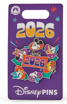 Disney Parks 2026 Mickey Mouse and Friends Spinning Pin New With Card