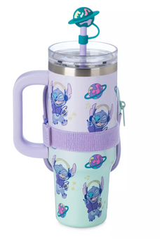 Disney Parks Stitch Travel Tumbler Zip Case Lilo & Stitch New With Tag