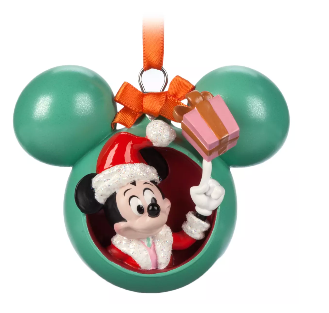 Disney Santa Mickey Icon Diorama Sketchbook Christmas Ornament New with Tag