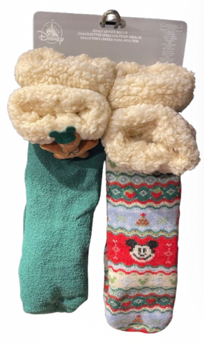 Disney Parks Holiday Gingerbread Unisex Socks New With Tag