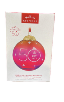 Hallmark 2023 Keepsake 50th Commemorative Glass Ball Christmas Ornament New