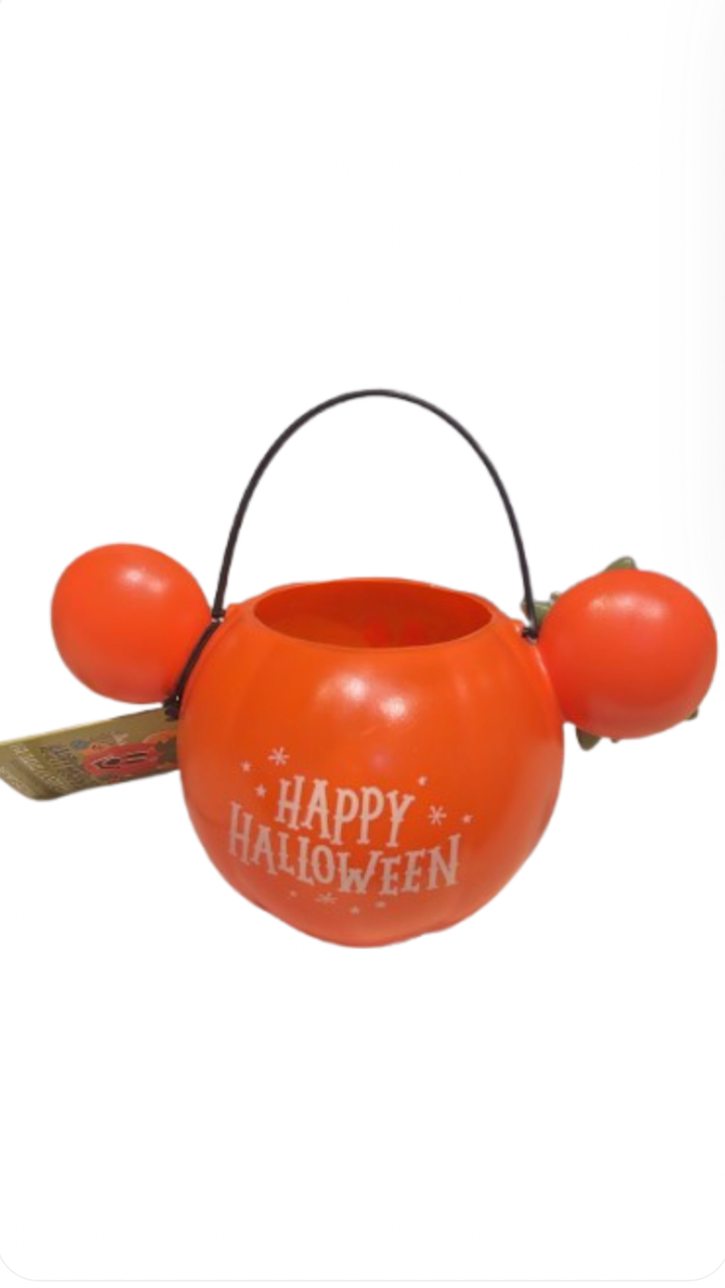 Disney Parks Halloween Minnie Mini Pumpkin Bucket with Gummi Candy Corn New