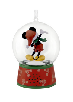 Hallmark Disney Mickey Mouse Christmas Musical Globe Ornament New with Box