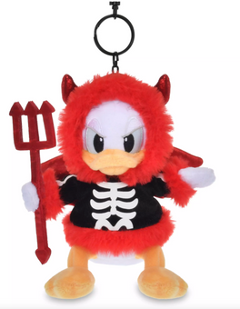 Disney Parks Halloween Donald as Devil Plush Keychain Bag Charm New with Tag