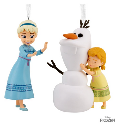 Hallmark Frozen Elsa Anna Olaf Tree Christmas Ornaments New with Box