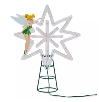 Disney Parks Tinker Bell Light-Up Christmas Tree Topper Peter Pan New with Tag