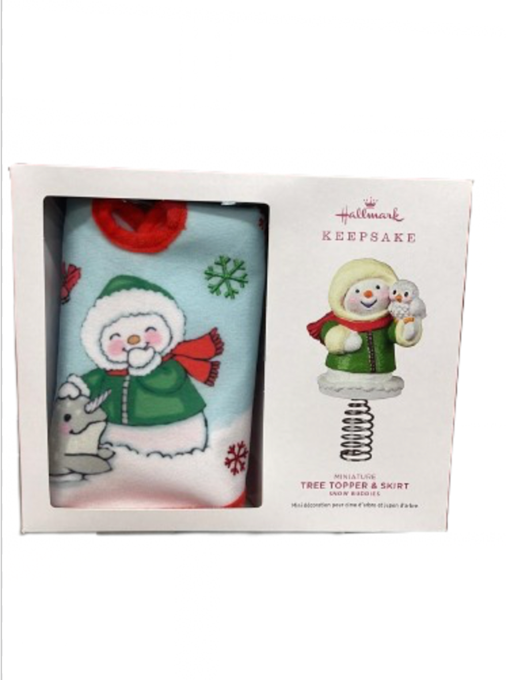 Hallmark 2022 Miniature Snow Buddies Tree Topper Christmas Skirt New With Box