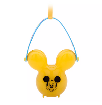 Disney Parks Mickey Balloon Light-Up Popcorn Bucket Christmas Ornament New Tag