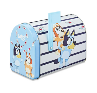 Disney Cartoon Bluey Licensed Bluey and Bingo Tin Mailbox New with Box