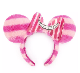 Disney Parks Cheshire Cat Plush Ear Headband for Adults Alice in Wonderland New