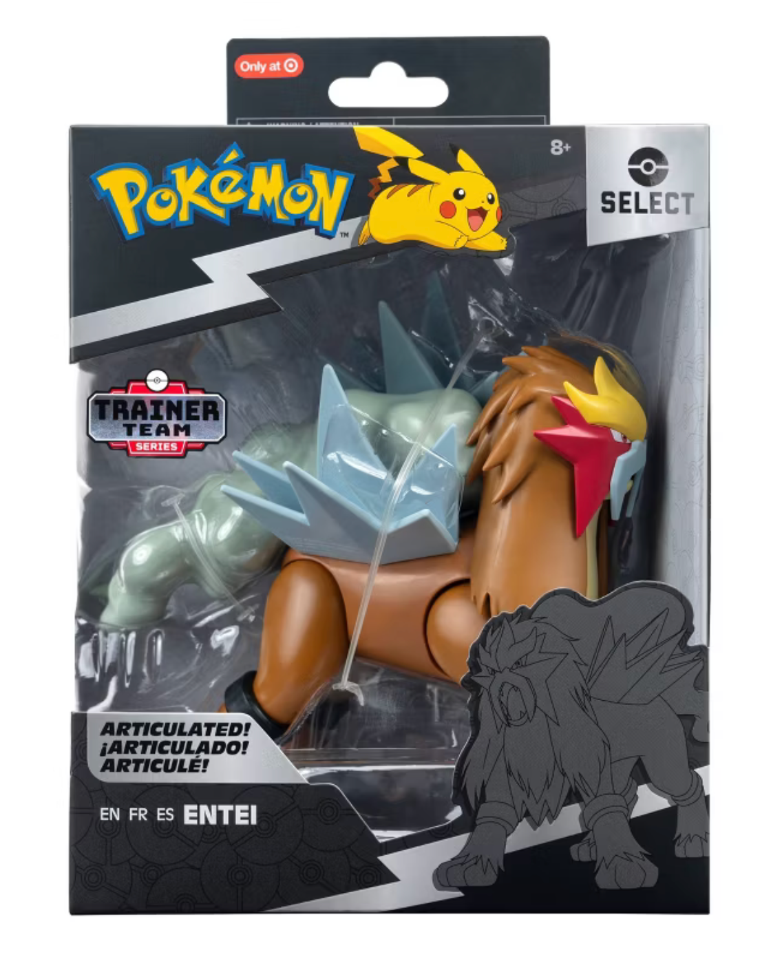 Pokémon Entei Trainer Team Series 7 Action Figure Toy New with Tag
