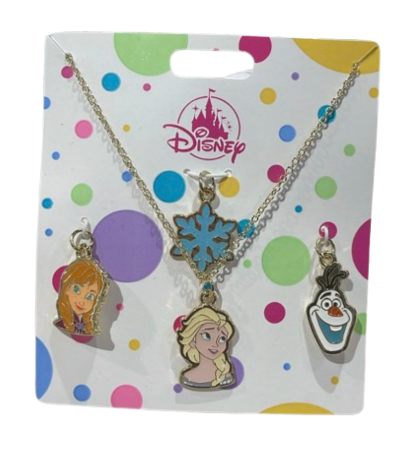 Disney Parks Frozen Elsa Anna Olaf Mixing Charms Necklace New With Tag