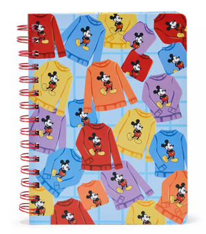Disney Parks Mickey Mouse Sweater Journal Spiral Notebook New