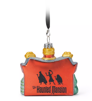 Disney Parks Haunted Mansion Glass Walt Disney World Christmas Ornament New Tag