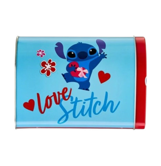 Disney Stitch Valentine's Day Love 99% Sweet Tin Storage Mailbox New