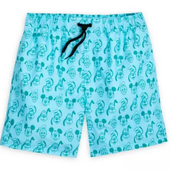 Disney Parks Mickey and Friends Faces Adult Swim Trunks Size XXL New with Tag