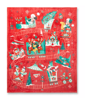 Disney Parks Mickey Mouse and Friends Christmas Throw Blanket New With Tag