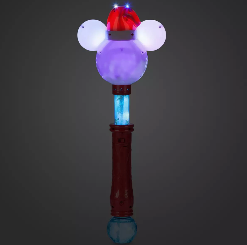 Disney Parks Mickey Santa Light and Sound Holiday Snow Wand New with Tag
