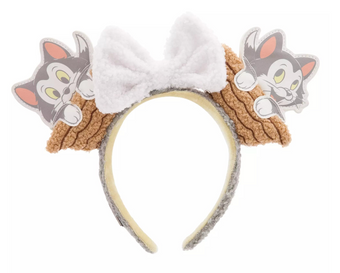 Disney Parks Fuzzy Figaro Loungefly Pastel Plush Ear Headband New with Tag