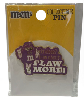 M&M's World Purple Character Flaw More! Collectible Pin New with Tag