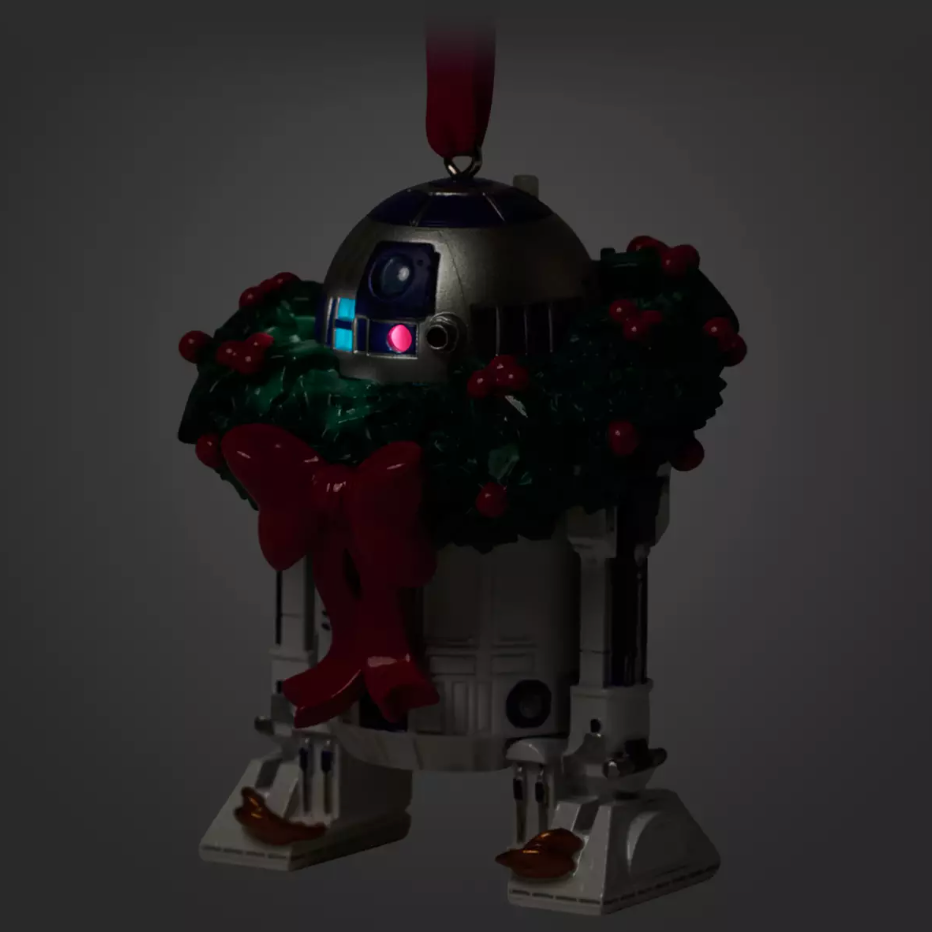 Disney Parks R2-D2 Light-Up and Sound Sketchbook Christmas Ornament New