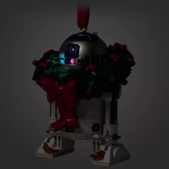 Disney Parks R2-D2 Light-Up and Sound Sketchbook Christmas Ornament New