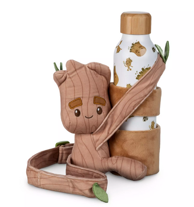 Disney Parks Guardians of the Galaxy Groot Water Bottle with Plush Carrier New