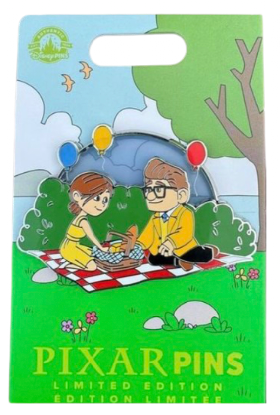 Disney Parks UP Carl and Ellie Love Picnic Serie Pin New with Card