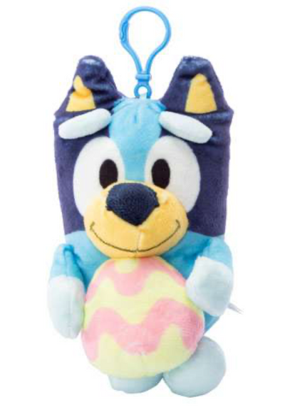 Easter Bluey 6-Inch Plush Hanger Holding Egg Keychain New with Tag