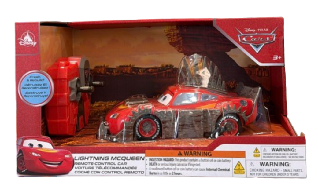 Disney Parks Crash & Rebuild Lightning McQueen Remote-Control Car New With Tag