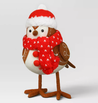 Target Featherly Friends Snap Wearing Red Scarf Bird Figurine New with Tag