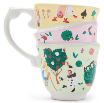 Disney Parks Queen of Hearts Stacked Alice in Wonderland Coffee Mug New with Tag