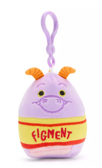 Disney Parks Figment Squishmallow Plush Bag Charm Keychain EPCOT Toy New w Tag