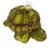 Robert Stanley Glitter Green Turtle Glass Christmas Ornament New with Tag
