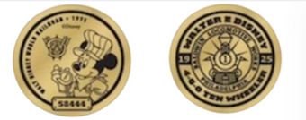 Disney Magic Kingdom Train Station Mickey Conductor Collectible Medallion New