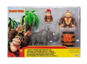 Nintendo 2.5" Donkey Kong Diorama Playset Toy New With Box