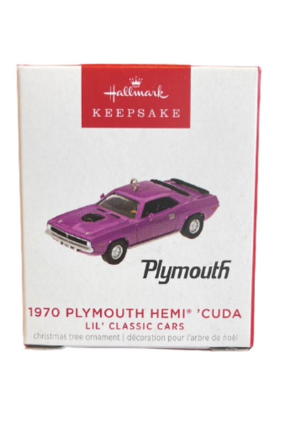 Hallmark 2023 Keepsake Mini 1970 Plymouth Hemi Cuda Christmas Ornament New w Box