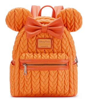 Disney Parks Halloween Minnie Mouse Orange Loungefly Mini Backpack Pumpkin Spice
