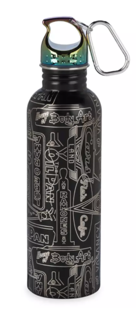 Disney Parks Cars Land Neon Lights Stainless Steel Water Bottle New With Tag