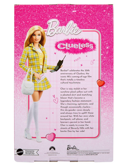 Barbie Signature Doll Clueless Cher Collectible in Yellow Plaid Suit New W Tag
