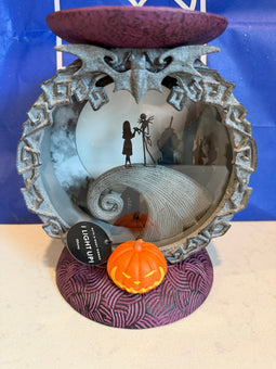 Bath and Body Works Jack Sally Spiral Hill Light-Up Pedestal 3Wick Candle Holder