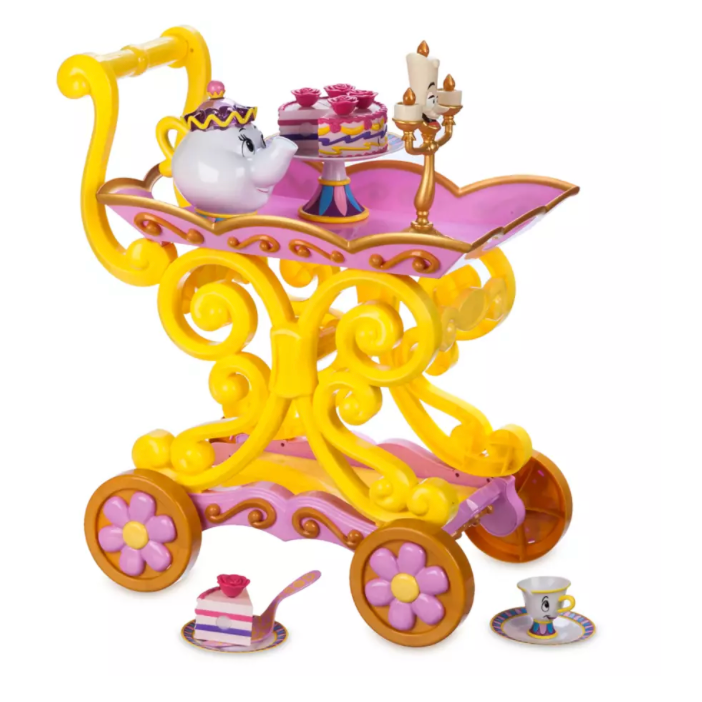 Disney Belle ''Be Our Guest'' Singing Tea Cart Play Set Beauty and the Beast New