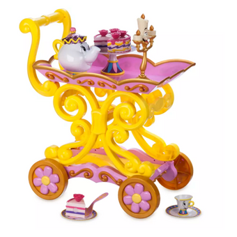 Disney Belle ''Be Our Guest'' Singing Tea Cart Play Set Beauty and the Beast New
