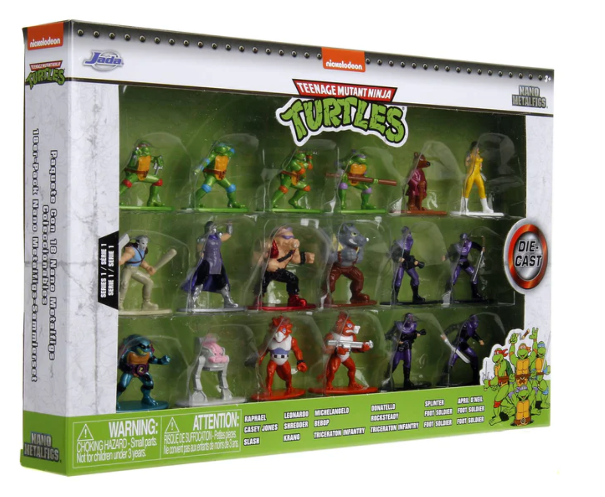 Teenage Mutant Ninja Turtles Nano Metalfigs Mini-Figures 18-Pack New With Box